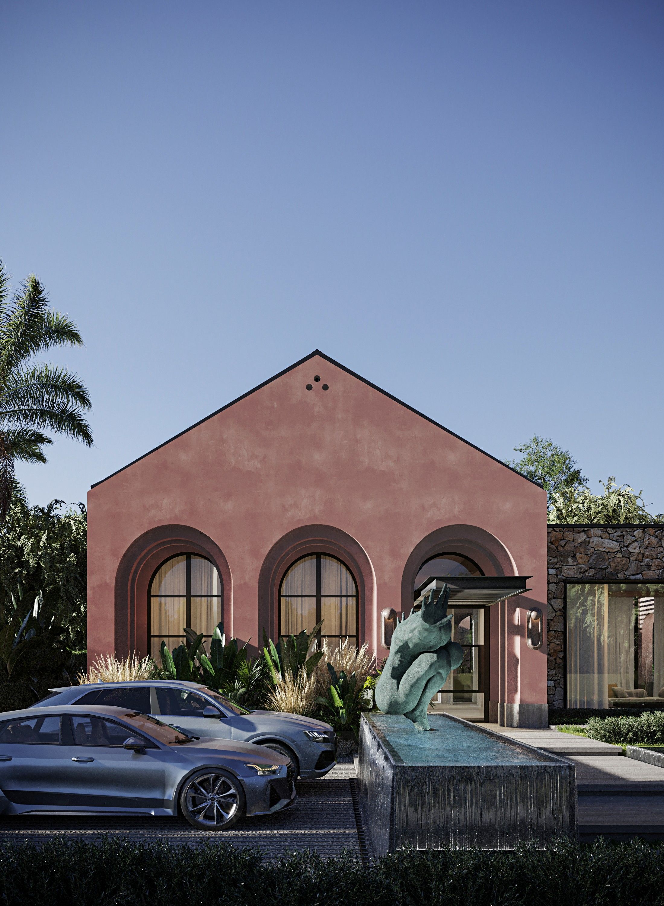 Project The Anemone project was created for a large family with five children who frequently host gatherings for friends and relatives. The design integrates Oriental accents to honor cultural nuances while introducing a fresh, contemporary aesthetic.