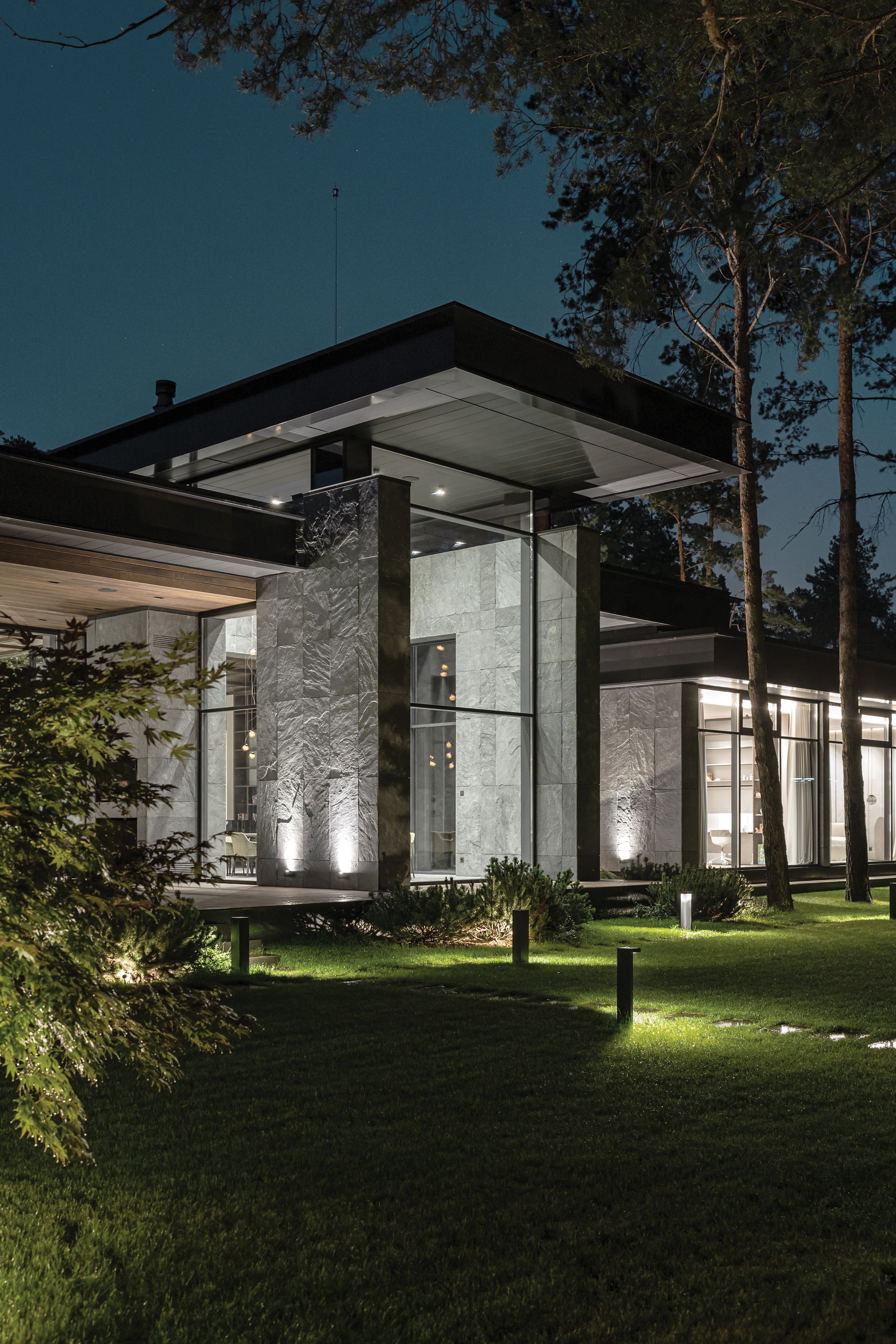Project Native House's concept focuses on creating a home that dissolves into the forest, allowing its residents to enjoy the beauty and tranquility of nature from the comfort of their own living spaces.