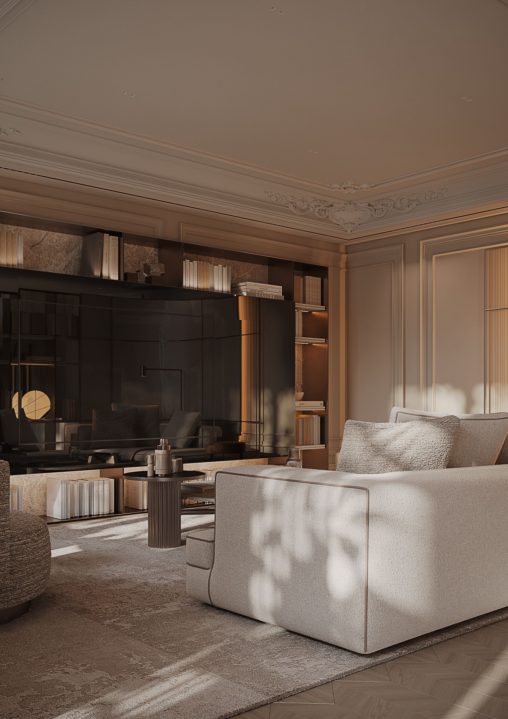 Project The Eterna Residence, located in a historic building in Vienna, is a perfect illustration of how classical elegance can be harmoniously blended with modern design principles. Yodezeen’s objective was to reflect the timeless beauty of Vienna's architectural history while infusing the apartment with contemporary touches that cater to sophisticated, modern living.