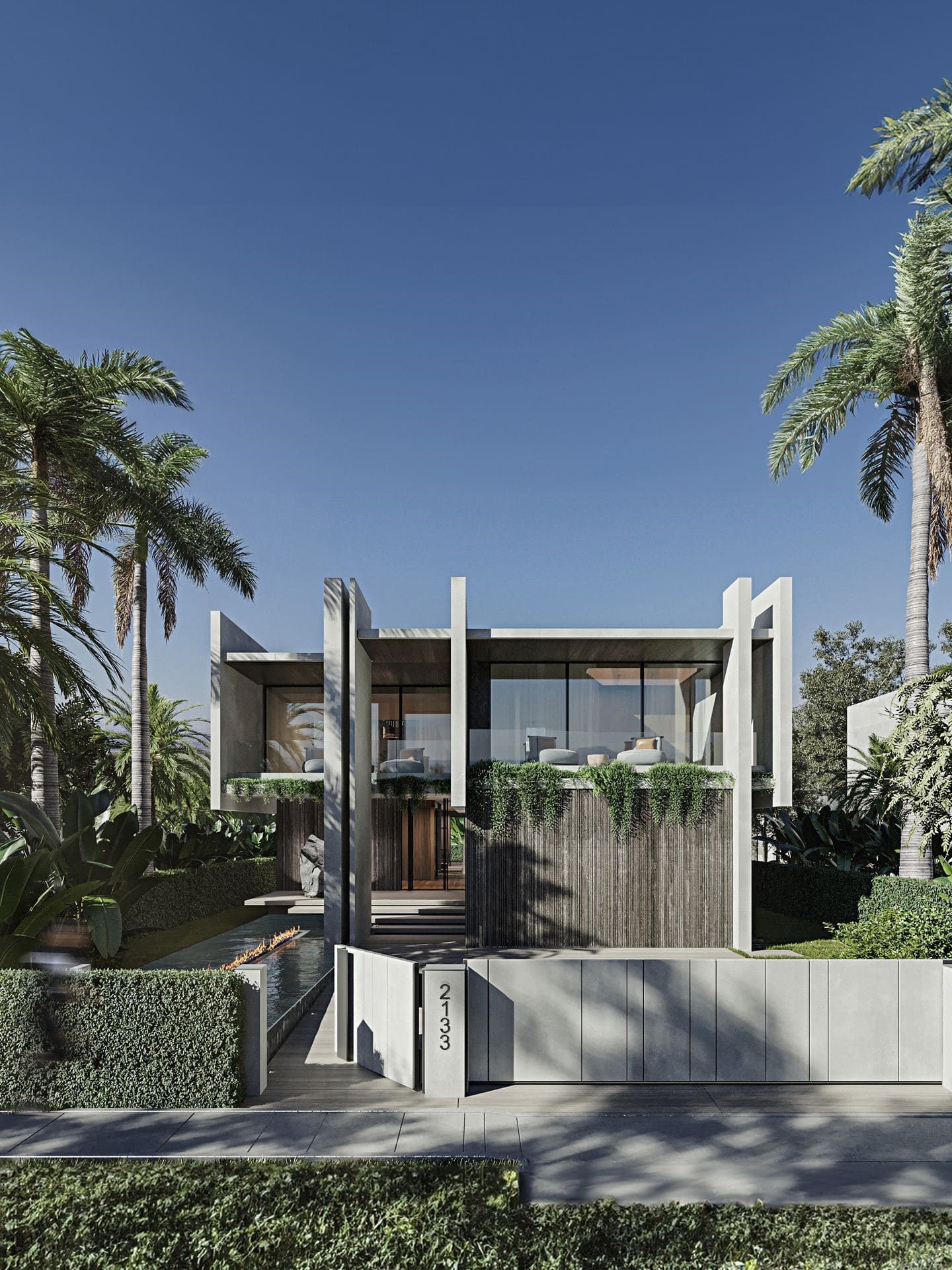 Project This contemporary 5,000 sqft residence in Miami was designed to elevate the living experience next to tranquil golf courses. The project aimed to blend elegance and comfort while creating a private sanctuary that embraces both indoor and outdoor lifestyles, reflecting the vibrant yet relaxed spirit of Miami living.